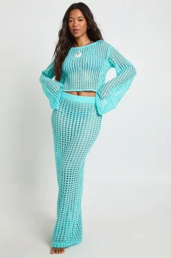 Jupe Longue En Maille Crochet