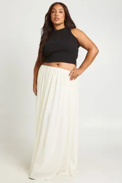 boohoo Jupe Longue En Mousseline Grande Taille<Femme Jupes|Jupes