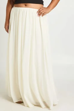 boohoo Jupe Longue En Mousseline Grande Taille<Femme Jupes|Jupes