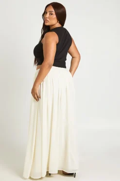 boohoo Jupe Longue En Mousseline Grande Taille<Femme Jupes|Jupes