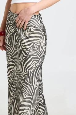 boohoo Jupe Longue En Mousseline Imprimé Petite<Femme Jupes|Jupes