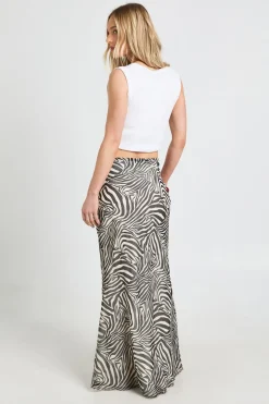 boohoo Jupe Longue En Mousseline Imprimé Petite<Femme Jupes|Jupes