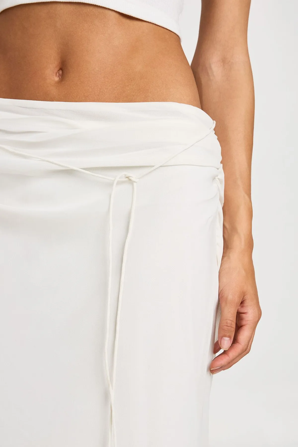 boohoo Jupe Longue En Mousseline Taille Basse Petite<Femme Jupes|Jupes