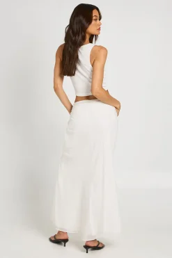 boohoo Jupe Longue En Mousseline Taille Basse Petite<Femme Jupes|Jupes