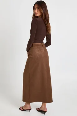boohoo Jupe Longue en Synthétique<Femme Jupes|Jupes