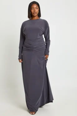 boohoo Jupe Longue Grande Taille À Fronces Devant<Femme Jupes|Jupes