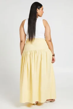 Jupe Longue Grande Taille À Taille Basse Asymétrique
