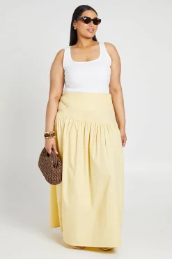 Jupe Longue Grande Taille À Taille Basse Asymétrique