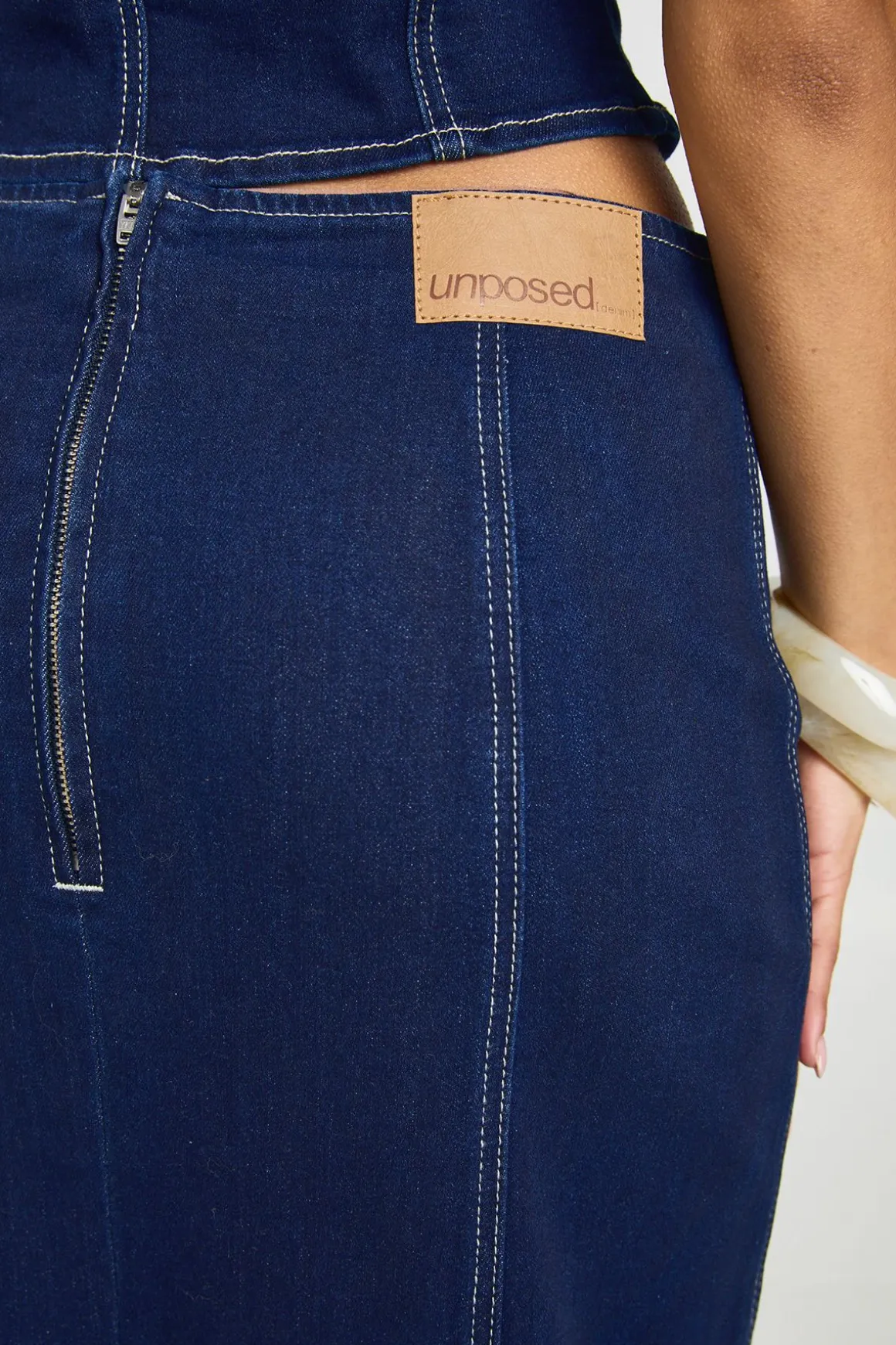 Jupe Longue Maxi En Denim Stretch