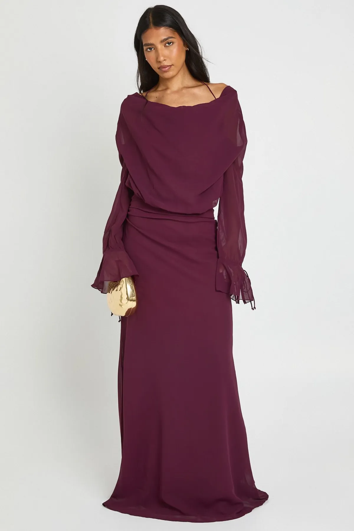 boohoo Jupe Longue Maxi Taille Basse En Mousseline<Femme Jupes|Jupes