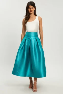 Jupe Longue Plissée En Twill Tissé Petite