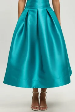 Jupe Longue Plissée En Twill Tissé Petite