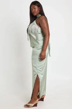 Jupe Longue Satinée Grande Taille