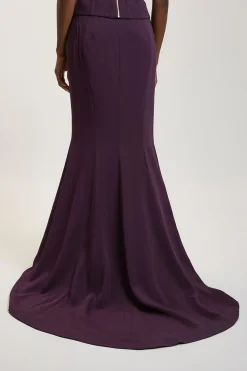 KarenMillen Jupe Longue Sirène En Viscose Compacte<Femme Jupes|Jupes