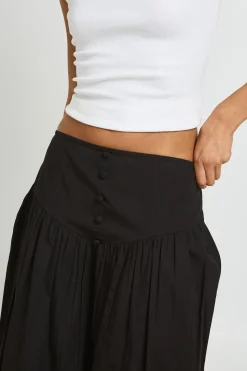 Jupe Longue À Taille Boutonnée