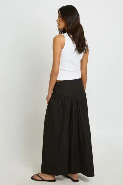 Jupe Longue À Taille Boutonnée