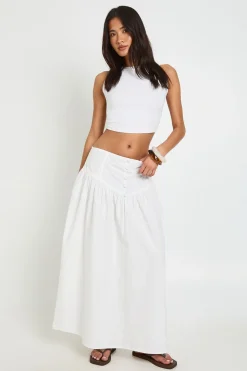 Jupe Longue À Taille Boutonnée