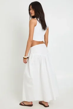 Jupe Longue À Taille Boutonnée