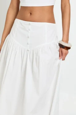 Jupe Longue À Taille Boutonnée