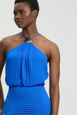 KarenMillen Jupe Longue Tissée En Viscose Georgette À Ourlet Tombant Petite Taille<Femme Jupes|Jupes
