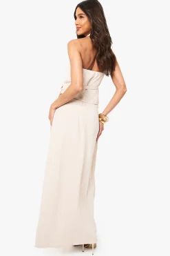 boohoo Jupe maxi aux détails de boucle dorée et nœud<Femme Jupes|Jupes