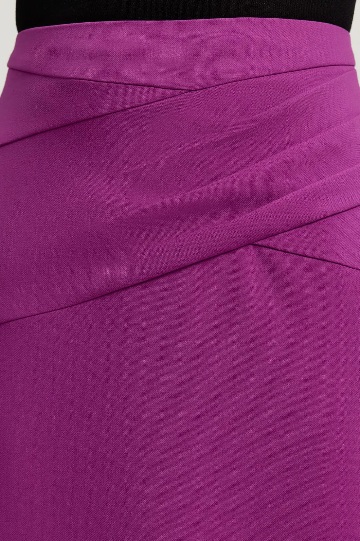 Jupe Maxi À Cascade En Tissu Stretch Compact