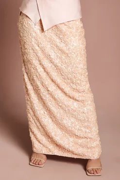 Jupe Maxi Colonne à Paillettes Petite Taille