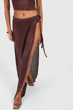 Jupe maxi crochet fendue à la cuisse