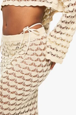 Jupe maxi de plage en crochet