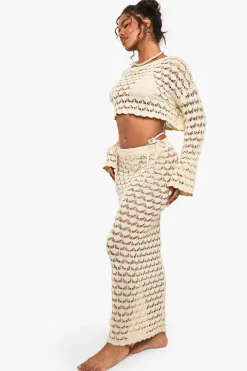 Jupe maxi de plage en crochet