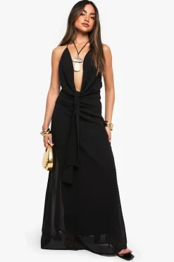 Jupe maxi en chiffon à ourlet déstructuré