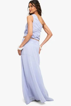 Jupe maxi en chiffon à ourlet en flaque