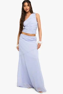 Jupe maxi en chiffon à ourlet en flaque