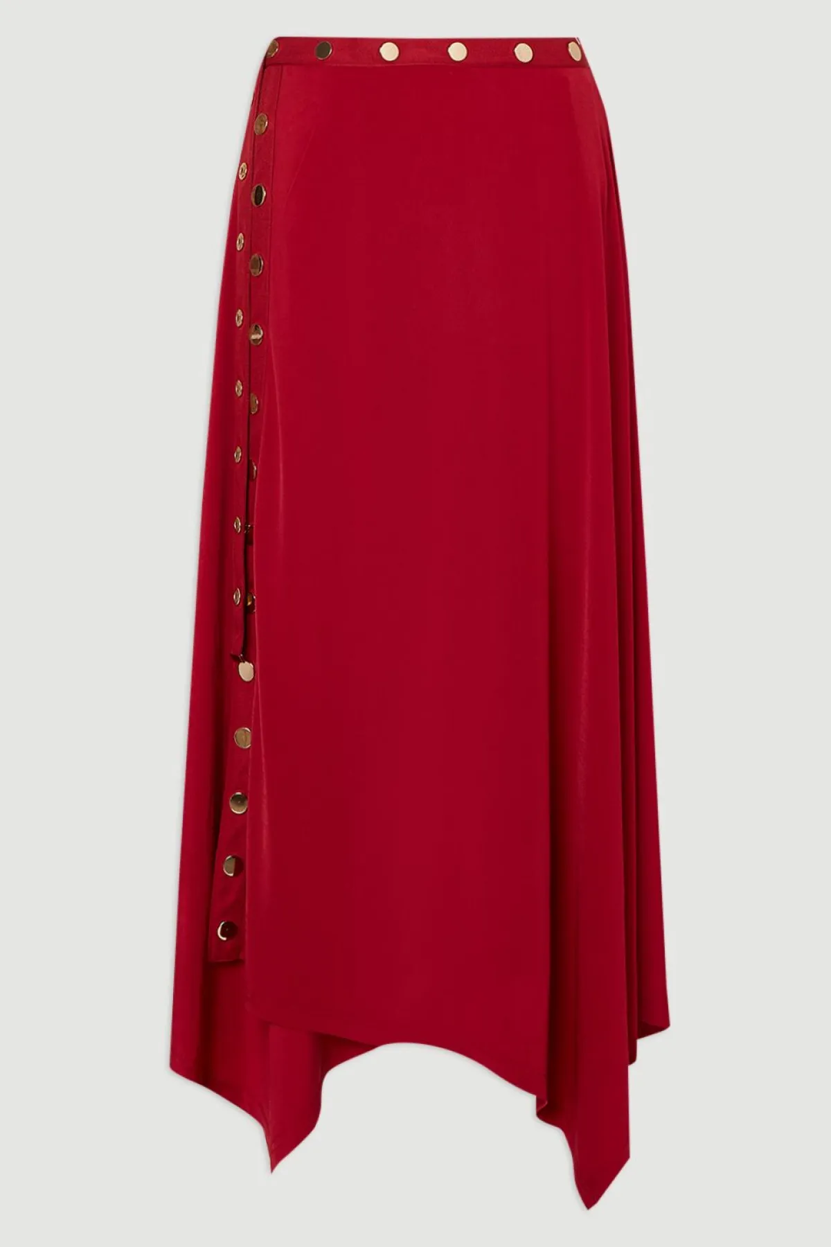 KarenMillen Jupe Maxi en Crêpe Fluide à Ourlet Mouchoir et Détails Œillets<Femme Jupes|Jupes