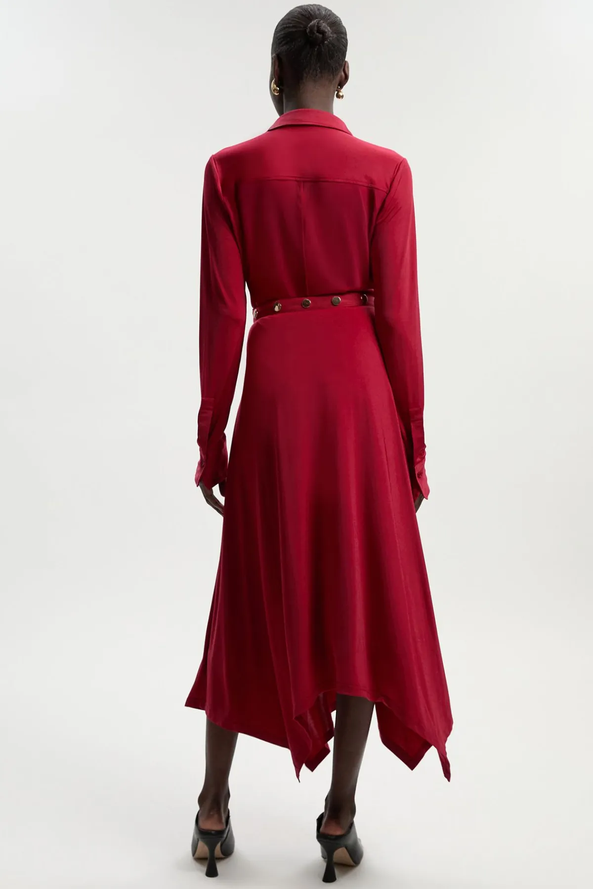 KarenMillen Jupe Maxi en Crêpe Fluide à Ourlet Mouchoir et Détails Œillets<Femme Jupes|Jupes