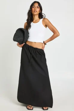 Jupe Maxi En Lin Avec Cordon De Serrage