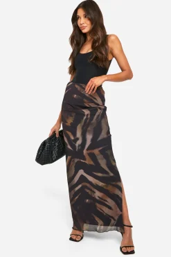 boohoo Jupe Maxi en maille à<Femme Jupes|Jupes