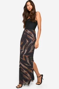 boohoo Jupe Maxi en maille à<Femme Jupes|Jupes