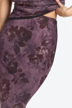 Jupe maxi en maille imprimée florale
