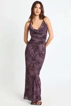 Jupe maxi en maille imprimée florale