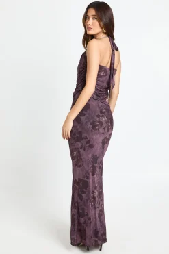 Jupe maxi en maille imprimée florale