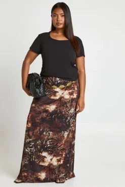 Jupe maxi en maille Plus