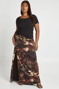 Jupe maxi en maille Plus
