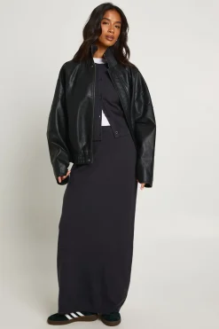 Jupe maxi en tricot côtelé Petite