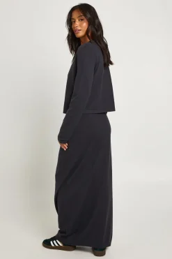 Jupe maxi en tricot côtelé Petite