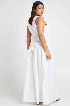 Jupe Maxi Froncée Grande Taille