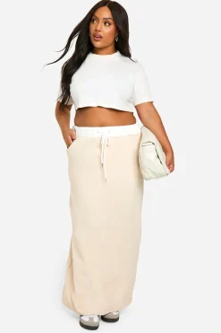 boohoo Jupe Maxi Grande Taille avec Détail de Ceinture<Femme Jupes|Jupes