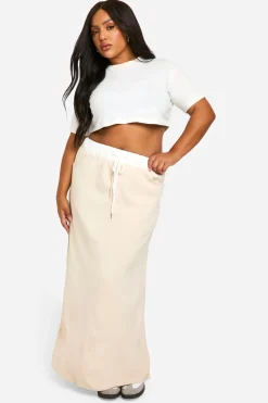 boohoo Jupe Maxi Grande Taille avec Détail de Ceinture<Femme Jupes|Jupes