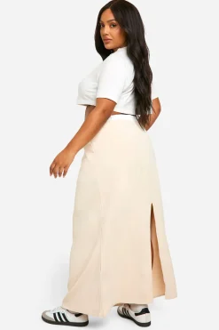 boohoo Jupe Maxi Grande Taille avec Détail de Ceinture<Femme Jupes|Jupes
