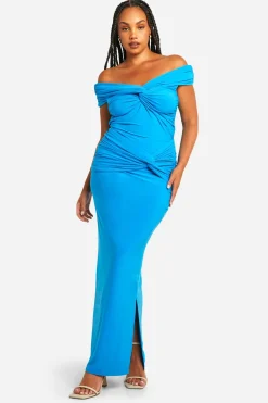 Jupe Maxi Grande Taille à Détail Twist Slinky